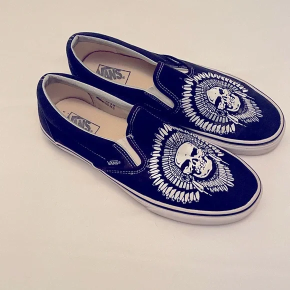 RARE Vans Slip-On Chief Skull Men’s Sz 9 - Picture 3 of 7